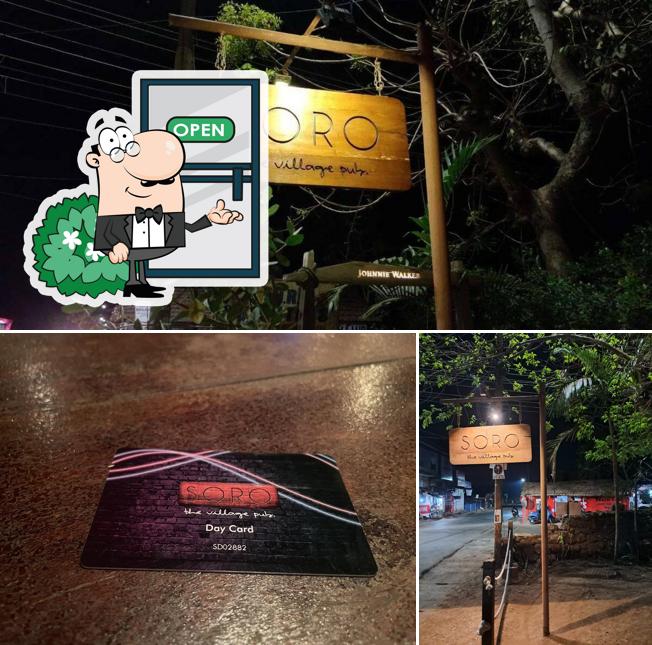 The outside part is an important feature of Soro - The village pub