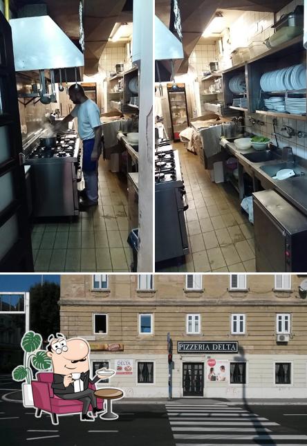 La foto della interni e esterno di Pizzeria Delta