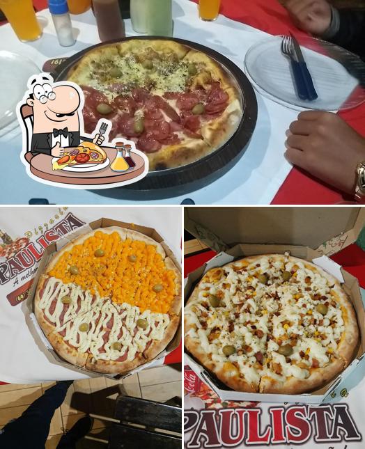 Escolha pizza no Pizzaria Paulista