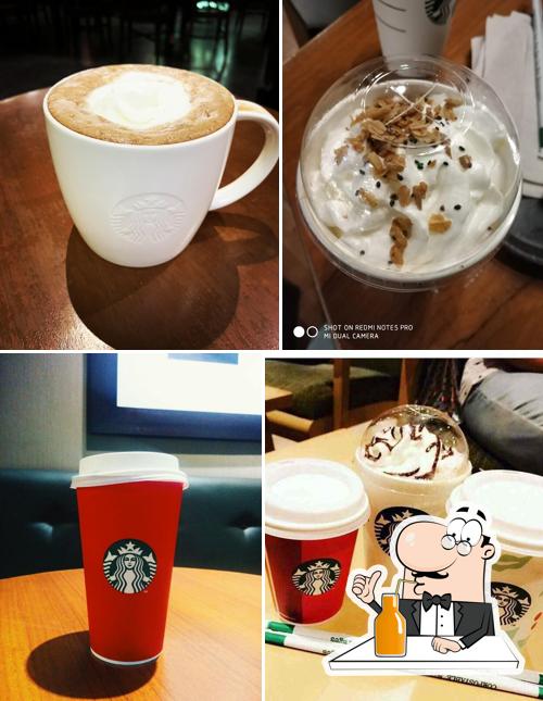 Check out different beverages offered by Starbucks