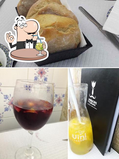 A ilustração do Restaurante Príncipe Do Calhariz’s bebida e comida