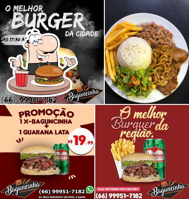 Peça um hambúrguer no Baguncinha Lanches