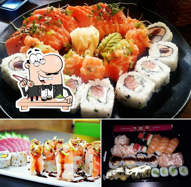 Rolos de sushi são oferecidos por Japa Já