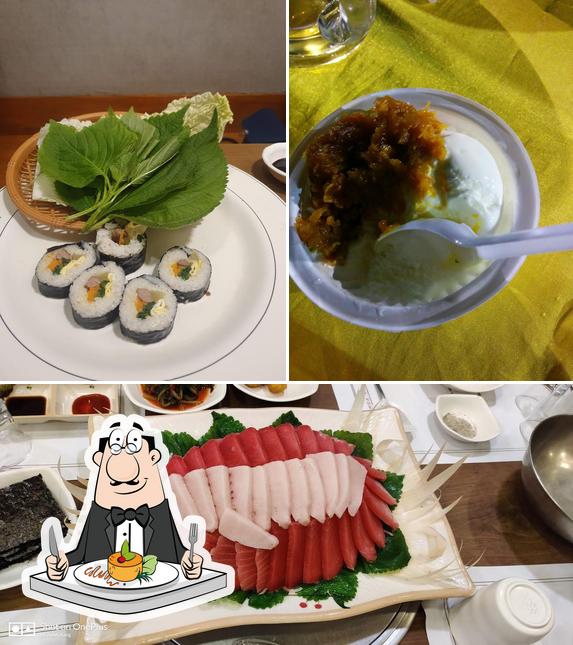 Food at Maljukgeori Korean Restaurant
