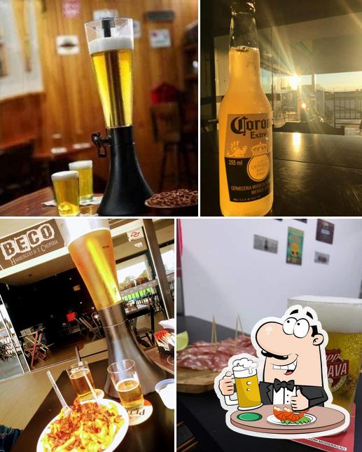Beco Hambúrgueria e Choperia fornece uma variedade de cervejas