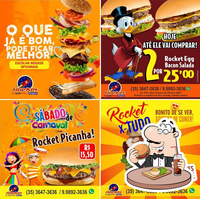 Experimente um hambúrguer no Rocket Burguer