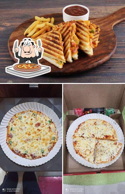 Try out pizza at Dn'B Fooddies Zone