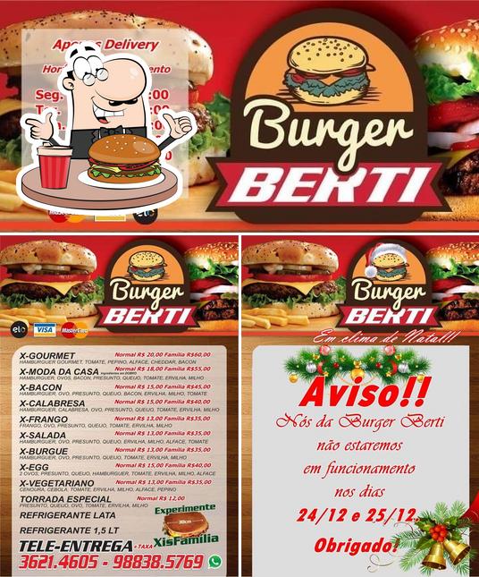 Consiga um hambúrguer no Burger Berti