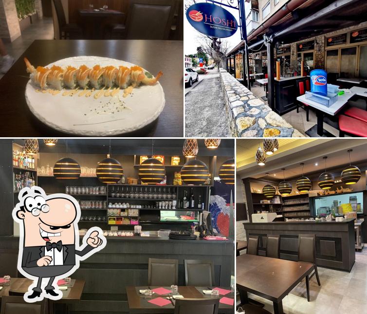 Tra le diverse cose da HOSHI sushi restaurant si possono trovare la interni e cibo