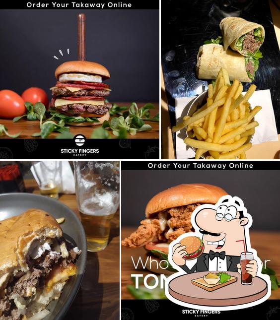 Faites-vous plaisir avec un hamburger à Sticky Fingers Eatery