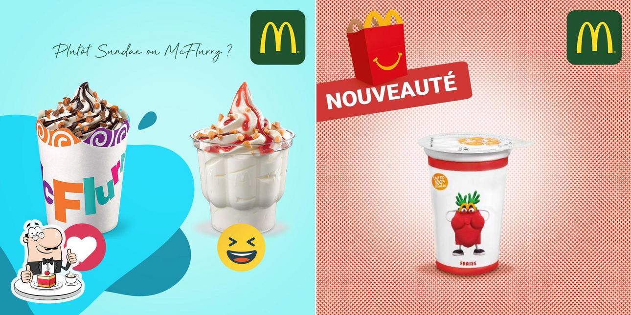 McDonald's sert une variété de plats sucrés