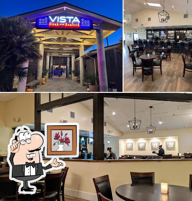 This is the photo showing interior and exterior at Vista Steak and Seafood