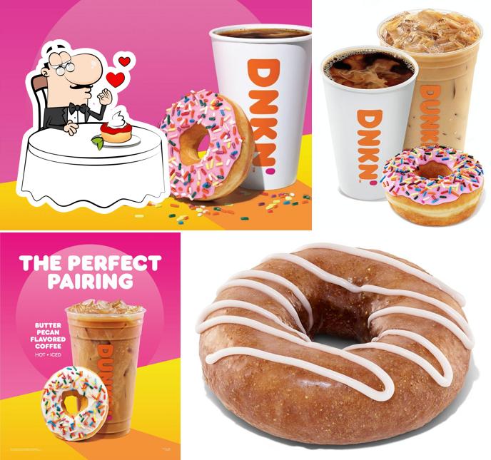 Dunkin' offers a variety of sweet dishes