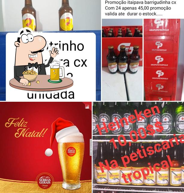 Petiscaria Tropical fornece uma opção de cervejas