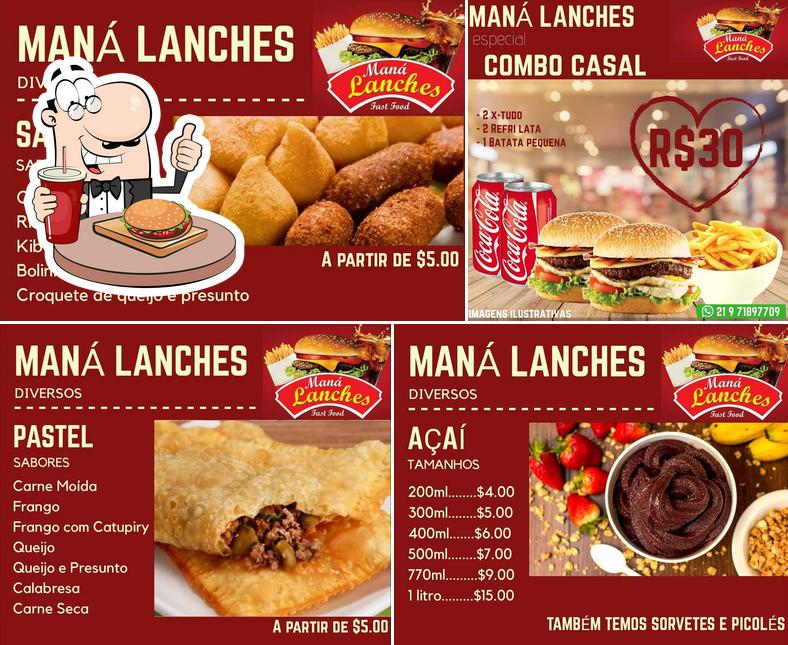 Os hambúrgueres do Maná Lanches irão saciar diferentes gostos