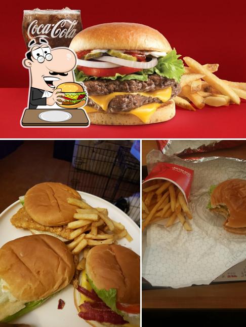 Try out a burger at Wendy's