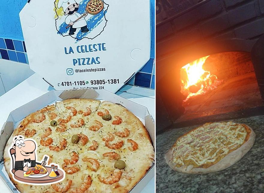 Peça pizza no La celeste Pizzas