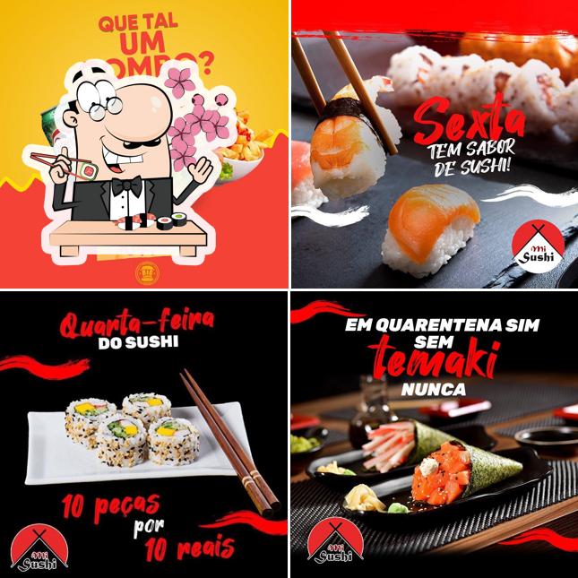 Peça diferentes opções de sushi