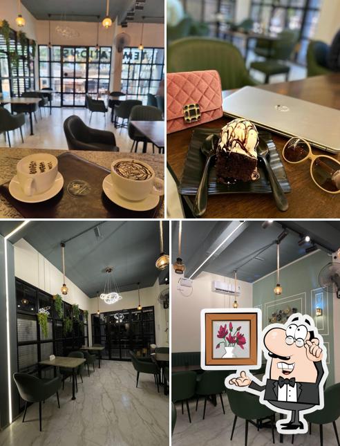 The interior of Temptations Cafe
