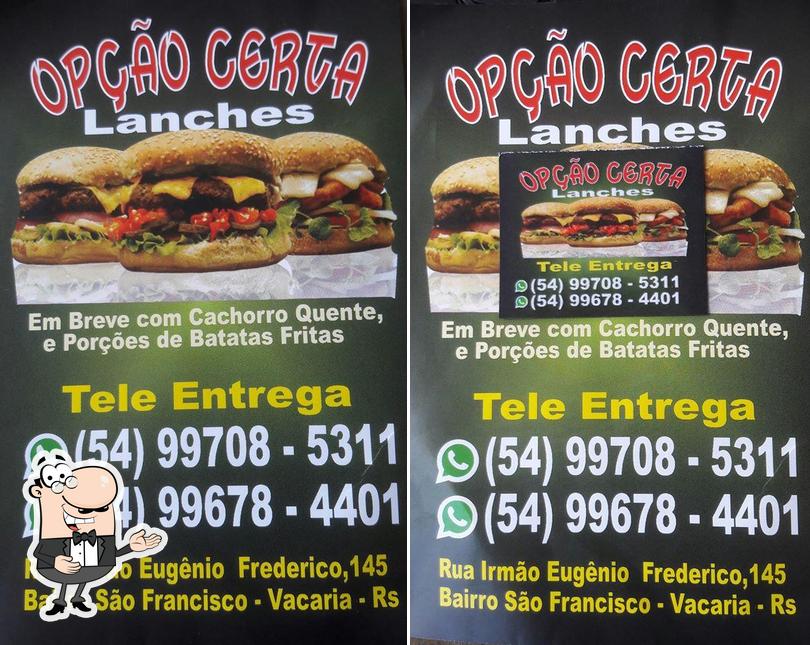 Here's a picture of Opçāo Certa Lanches