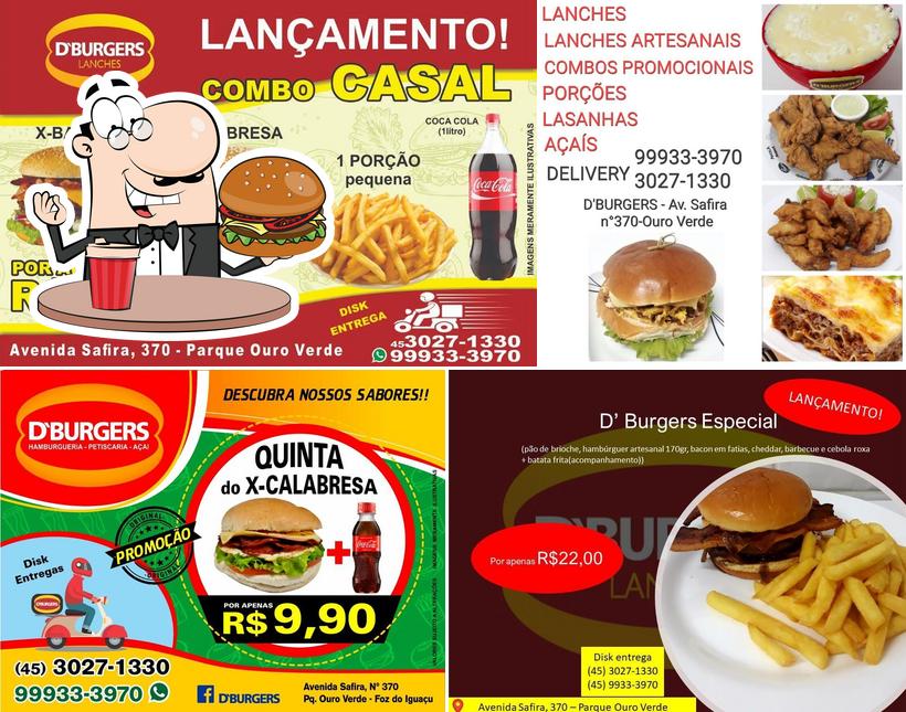 Peça um hambúrguer no D'BURGERS