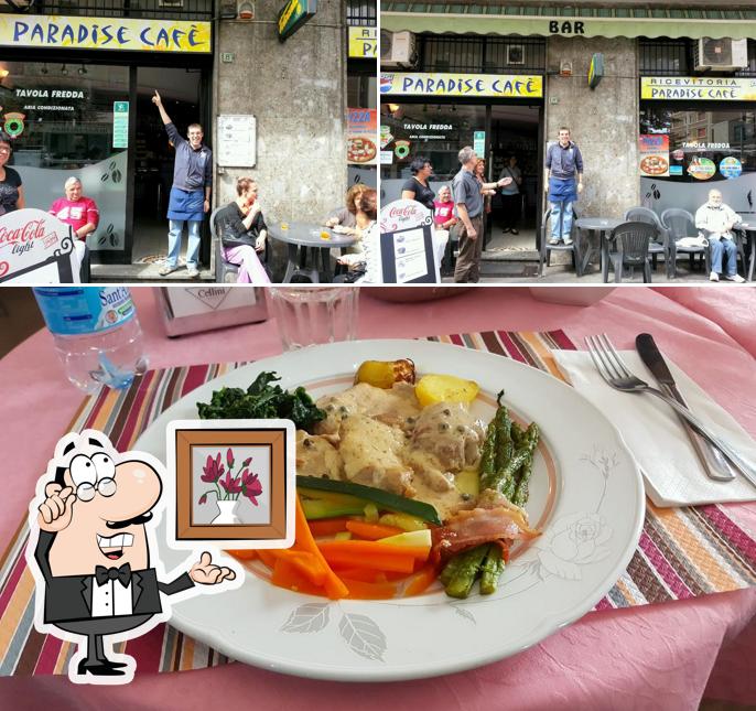 Paradise Cafè si caratterizza per la interni e cibo