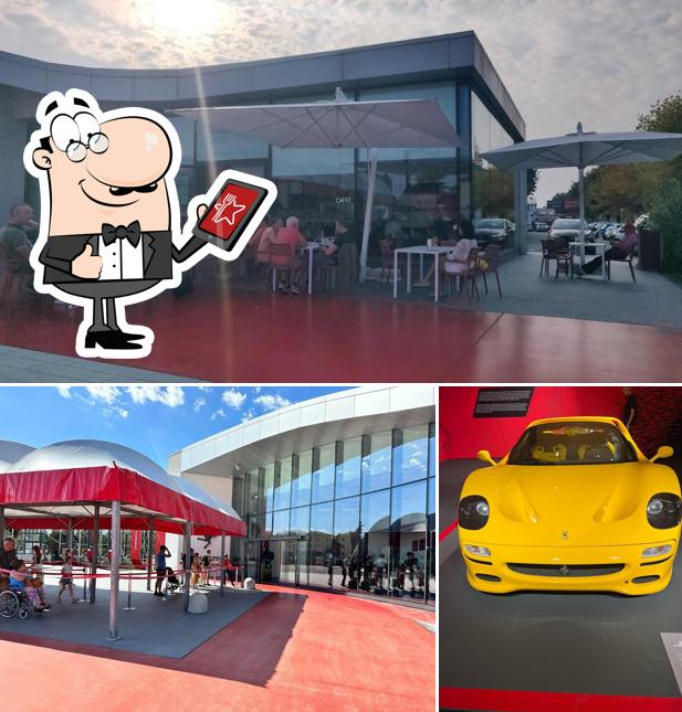 Jetez un coup d’œil à quoi ressemble Ferrari museum cafe à l'extérieur