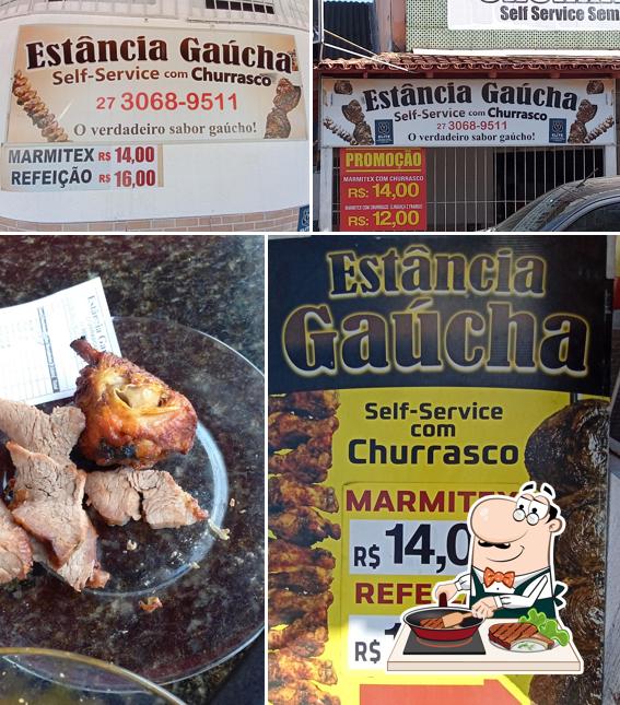 Prove pratos de carne no Churrascaria Estância Gaúcha