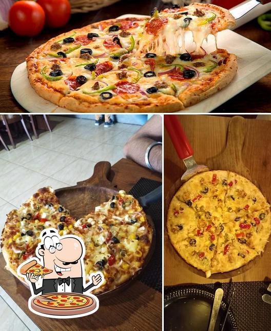 Pick pizza at Enjoy Pizza Plus