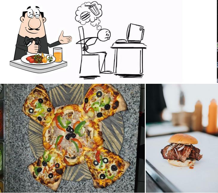 Parmi les diverses choses de la nourriture et la intérieur, une personne peut trouver sur Go pizza
