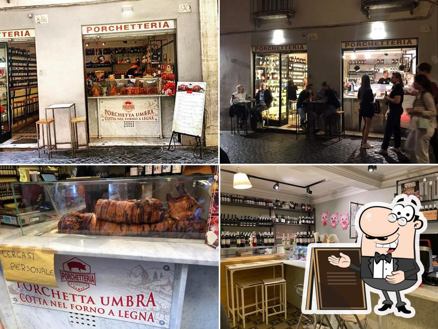 Tra le varie cose da PORCHETTERIA LA RINASCITA si possono trovare la esterno e interni