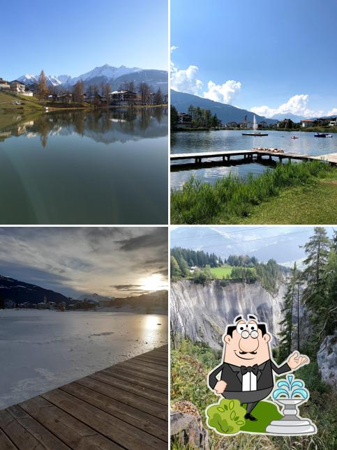 Goditi la vista dall'area esterna di Badi Laaxersee