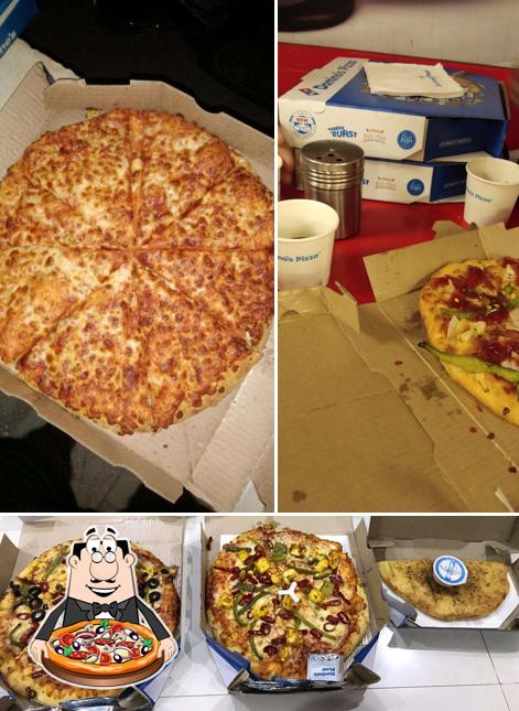 Pick pizza at Domino's Pizza