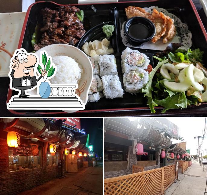 Take a look at the picture depicting exterior and food at Kopan Sushi & Ramen - Beverly Grove