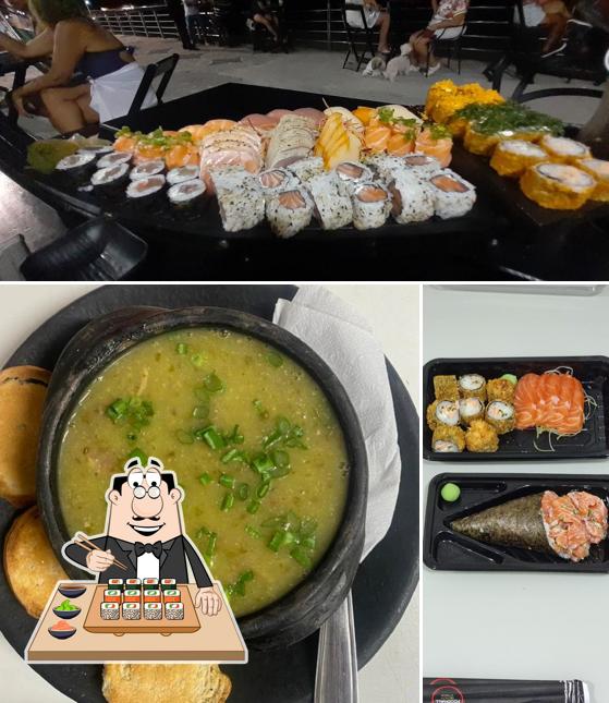 Presenteie-se com sushi no Food Hall Beach