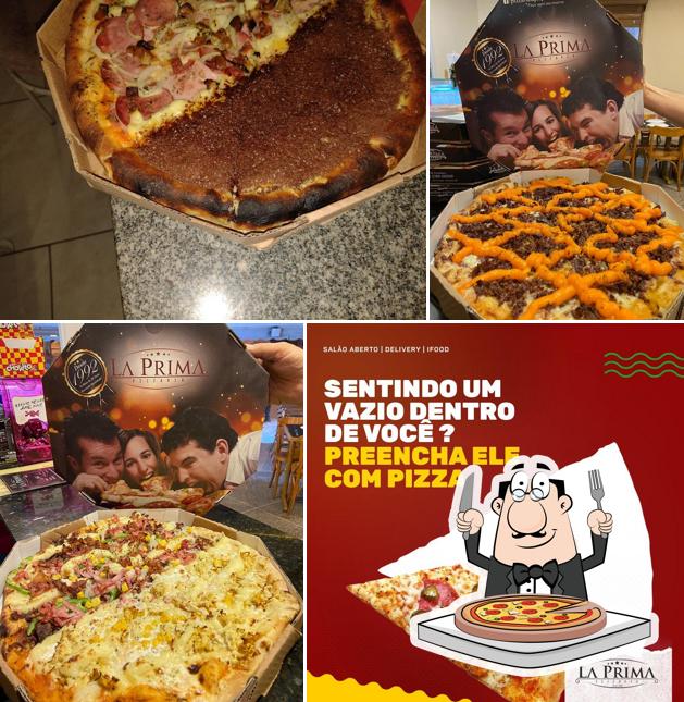 Experimente pizza no Pizzaria La Prima