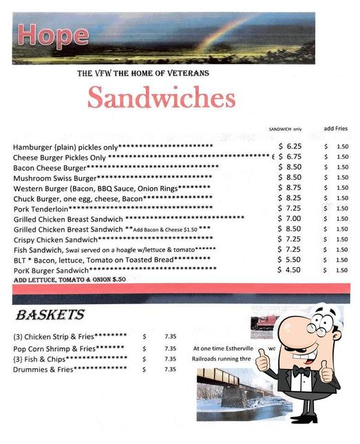 VFW Club Post 3388 in Estherville Restaurant reviews