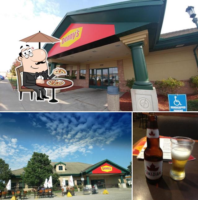 The picture of Denny's’s exterior and beer