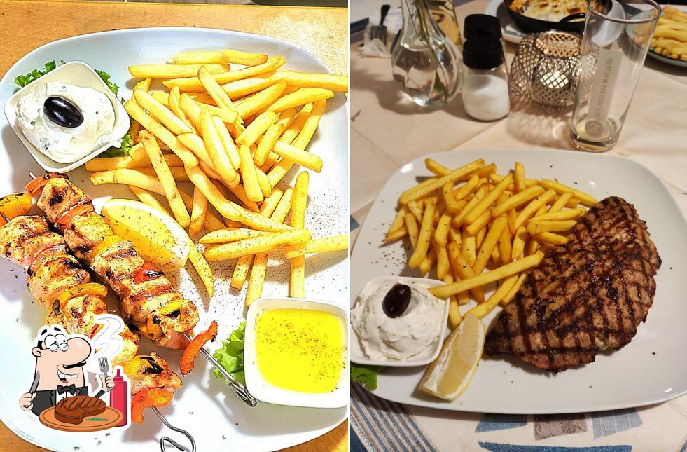 HELLAS griechisches Restaurant propose des repas à base de viande