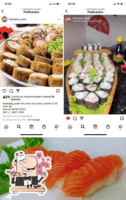 Escolha diferentes opções de sushi