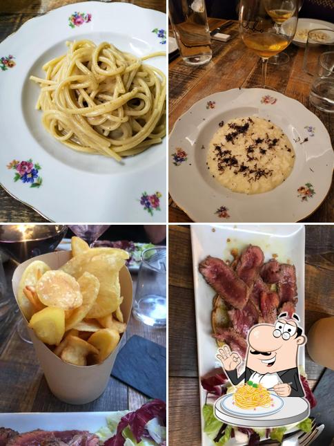 Spaghetti alla carbonara al Gabbo Cave a Vin