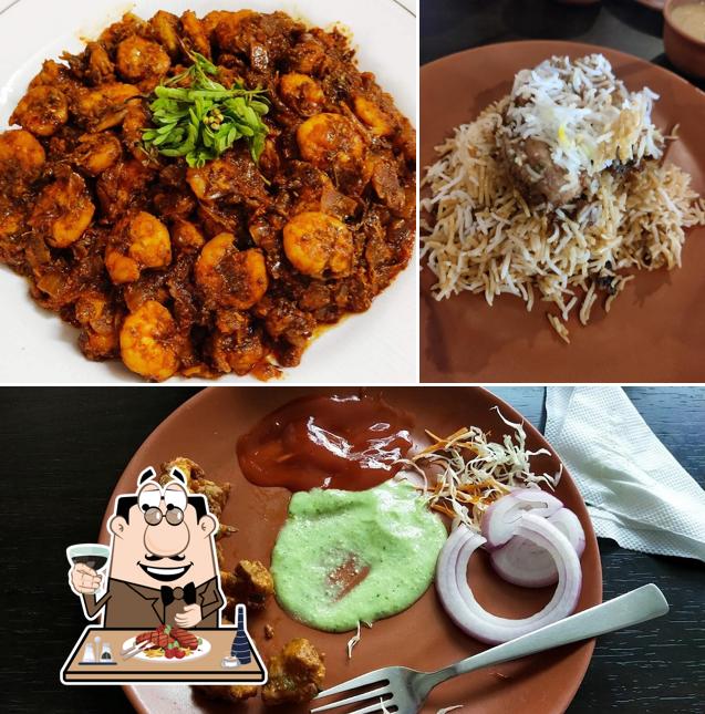 Order meat dishes at Bahar Biryani Cafe Restaurant-Dilshuknagar