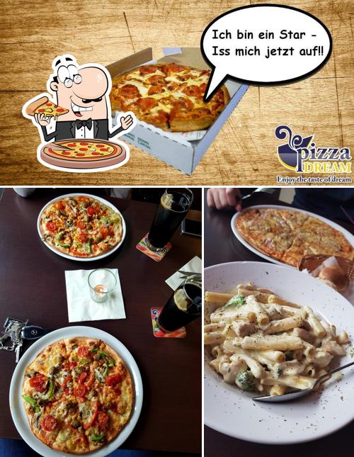 Try out pizza at Pizza Dream Kray