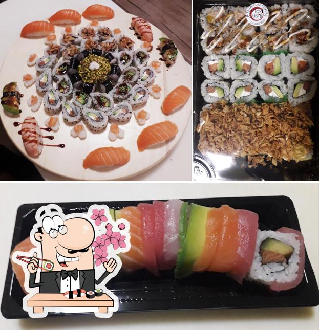 Wählt verschiedene Sushi-Optionen