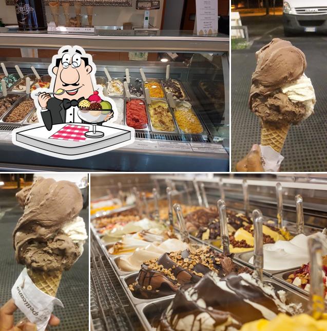 Gelateria Pellicano Ausa serve un'ampia selezione di dessert