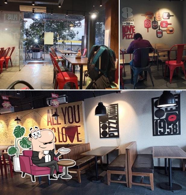 The interior of Pizza Hut Baramunda, Bhubaneswar