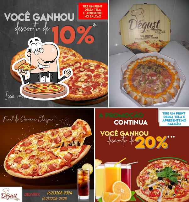 Consiga pizza no Degust