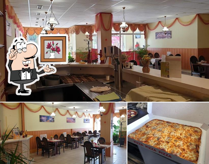 Hot & Spice Pizzeria se distingue par sa intérieur et pizza