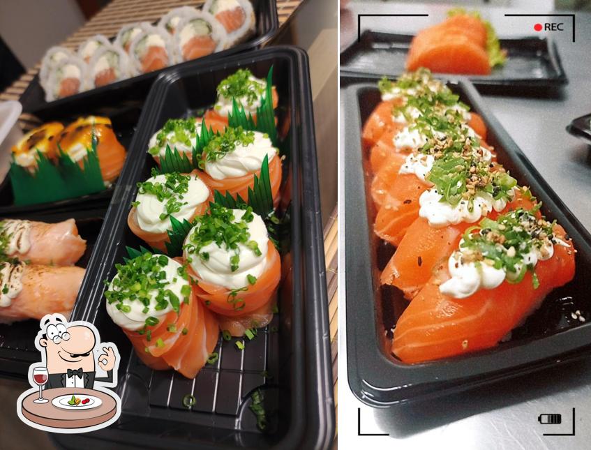 Comida em Okaeri Sushi