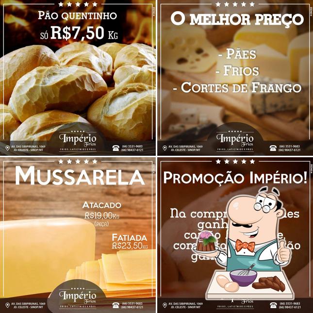 Imperio frios serve uma escolha de pratos doces